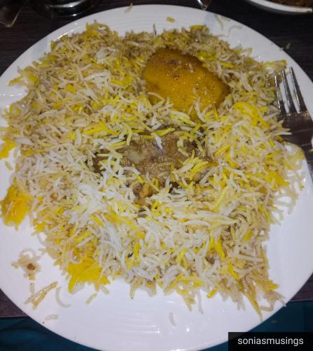 Aminia Biriyani with potato