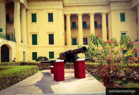 Canon infront of Hazarduari Palace