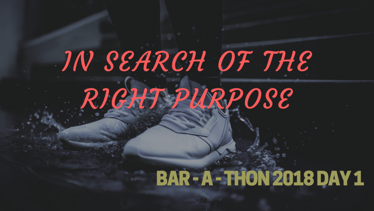 In search of the right&nbsp;purpose