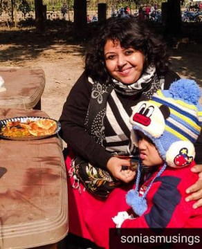 The only pic of the boy with poori and dum aloo
