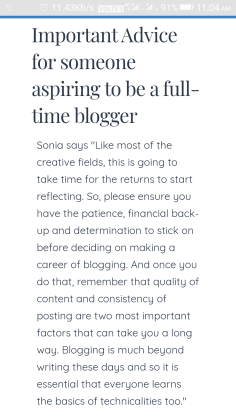 My blogging journey featured