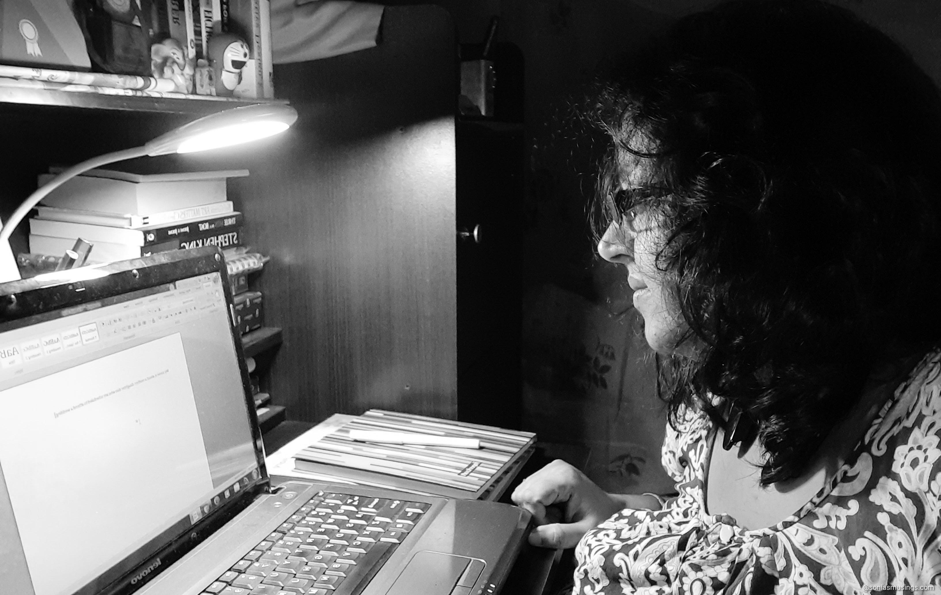 Burning the midnight oil for MFA assignments