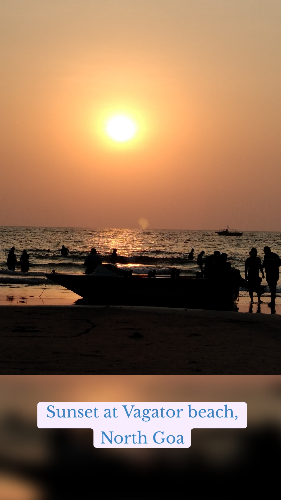 Sunset at Vagator beach, North Goa