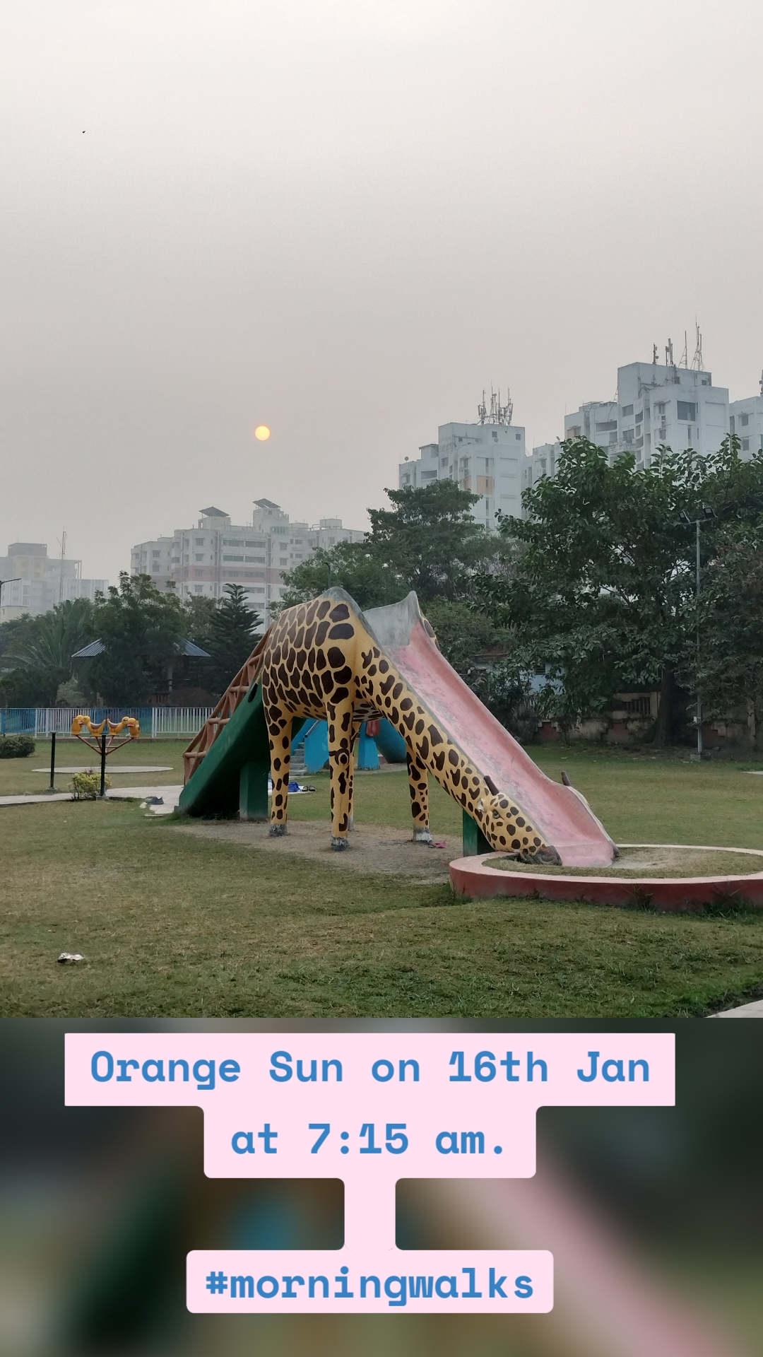 Orange Sun on 16th Jan at 7:15 am.
#morningwalks