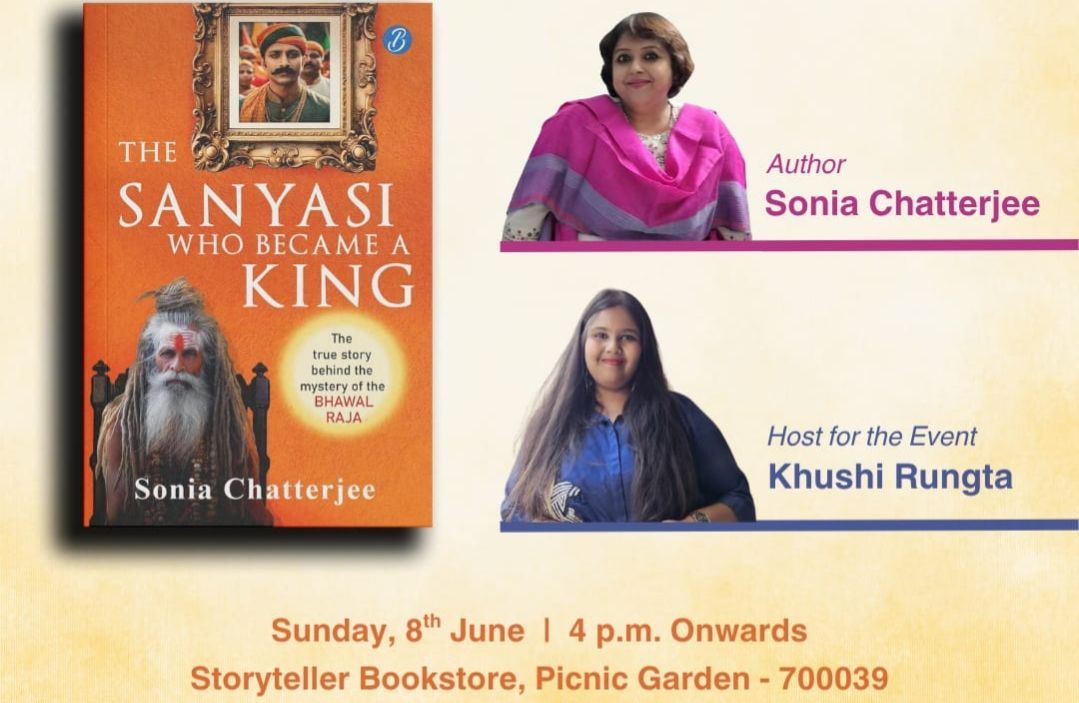 Book Discussion on ‘The Sanyasi who became a King’ on June 8th at Storyteller&nbsp;Bookstore